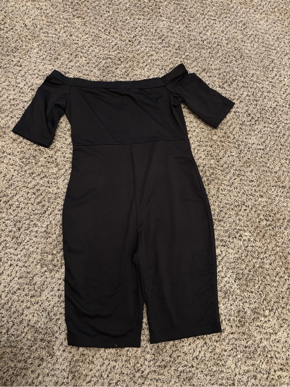 Black Off-Shoulder Women’s Romper